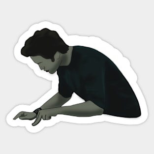 Two Finger Sit Down Sticker